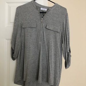 New grey Calvin Klein 3/4 sleeve top